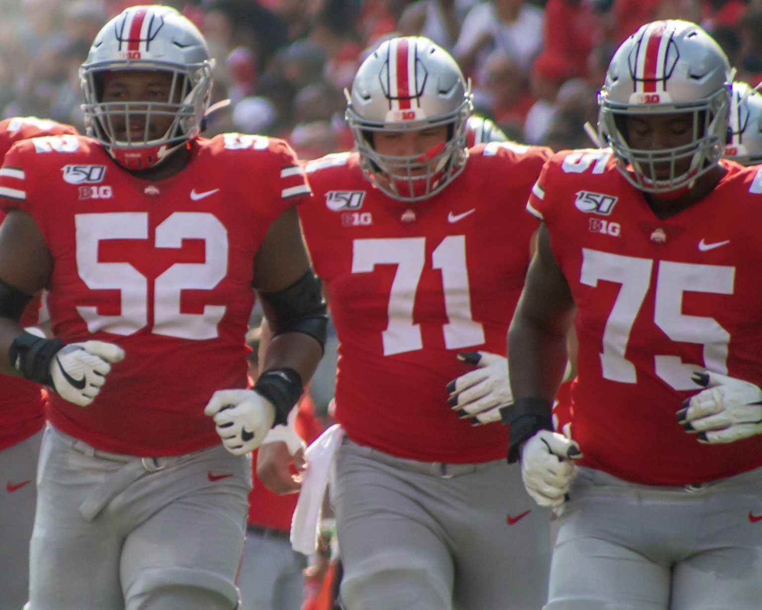 Ohio State Offensive Linemen Thayer Munford, Wyatt Davis, Josh Myers