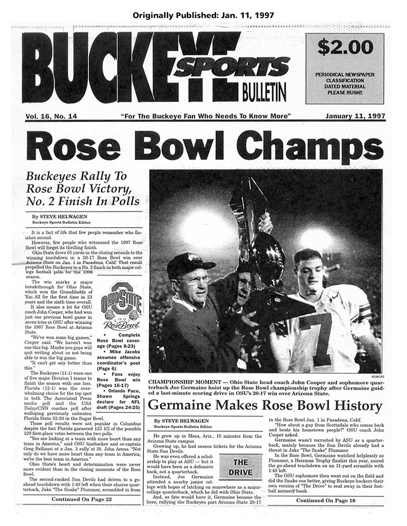1997 Rose Bowl - game winning drive 