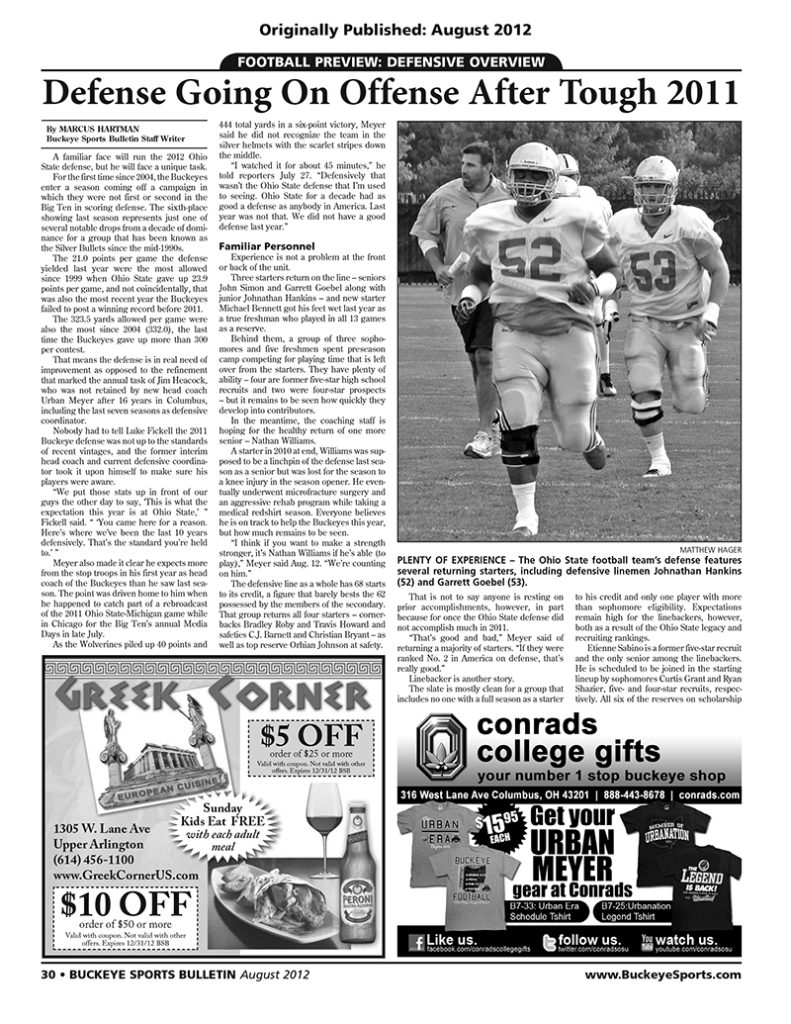 BSB Reprints Buckeye Sports Bulletin
