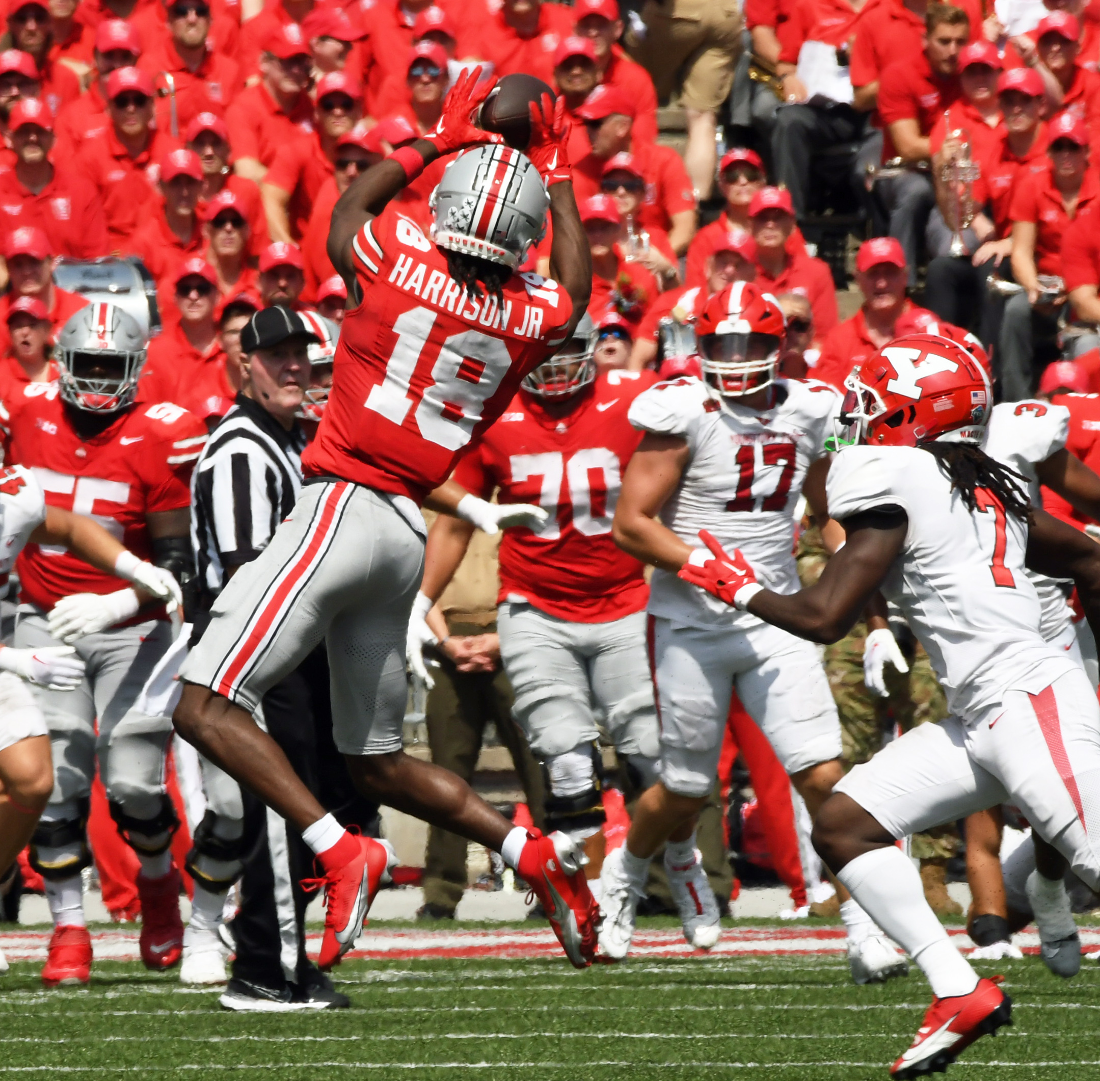 Marvin Harrison Jr. talks about Ohio State's offense in the Buckeyes' 35-7  win over Youngstown State 